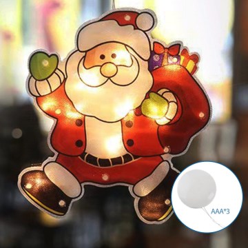 Aigostar - LED Kerstversiering LED/3xAAA Santa 20cm
