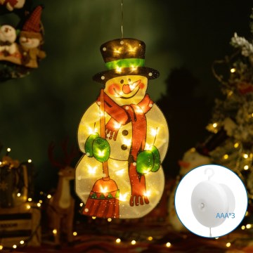 Aigostar - LED Kerstversiering LED/3xAAA sneeuwpop 25cm