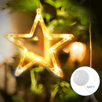 Aigostar - LED Kerstversiering LED/3xAAA ster 19cm