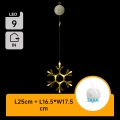Aigostar - LED Kerstversiering LED/3xAAA warm wit sneeuwvlok 19cm