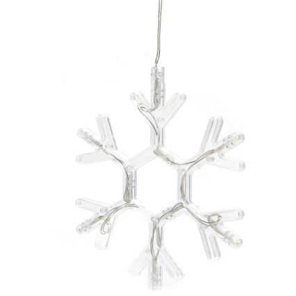 Aigostar - LED Kerstversiering LED/3xAAA warm wit sneeuwvlok 19cm