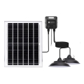Aigostar - LED-kroonluchter op zonne-energie 2xLED/70W/12V 12000 mAh 6500K IP65 Ø 23,5 cm + afstandsbediening
