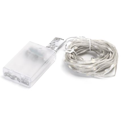 Aigostar - LED-lichtsnoer 100x LED/3x AA 10,3 m warm wit