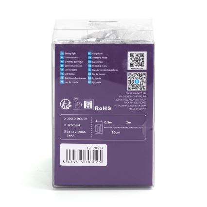 Aigostar - LED  lichtsnoer 100xLED/3xAA 10,3m meerkleurig