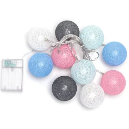 Aigostar - LED-lichtsnoer 10x LED / 3x AA, 2 m, warm wit