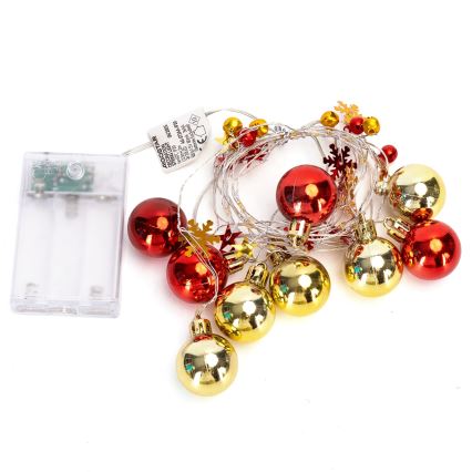 Aigostar - LED-lichtsnoer 20x LED / 3x AA, 2 m, warm wit