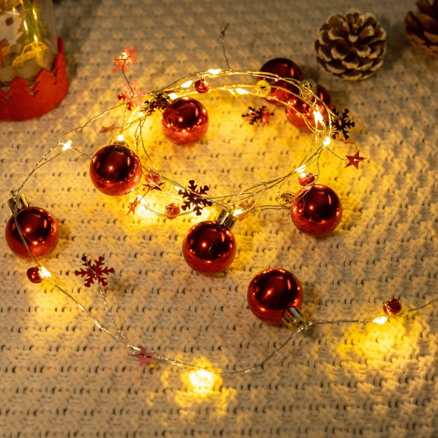 Aigostar - LED  lichtsnoer 20xLED/3xAA 2 m warm wit