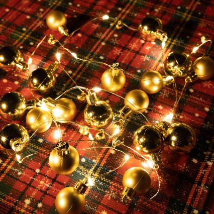 Aigostar - LED-lichtsnoer 20xLED/3xAA 2 m warm wit