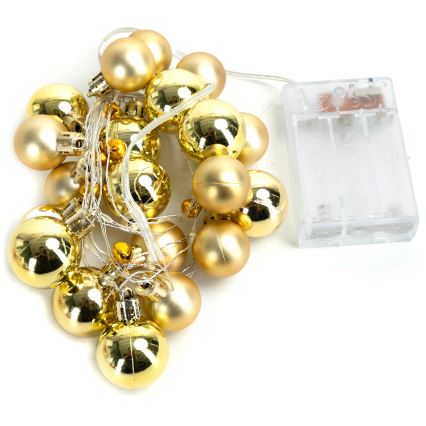 Aigostar - LED-lichtsnoer 20xLED/3xAA 2 m warm wit