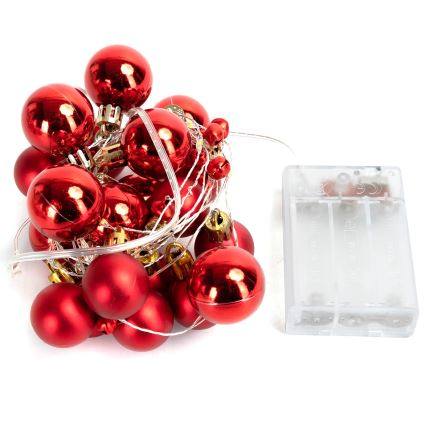 Aigostar - LED-lichtsnoer 20xLED/3xAA 2m warm wit