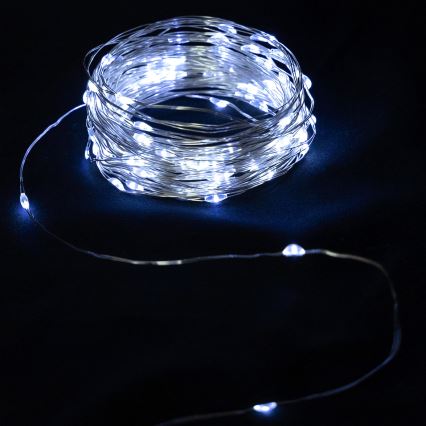 Aigostar - LED-lichtsnoer 30×LED, 3×AA, 3,3 m, koel wit