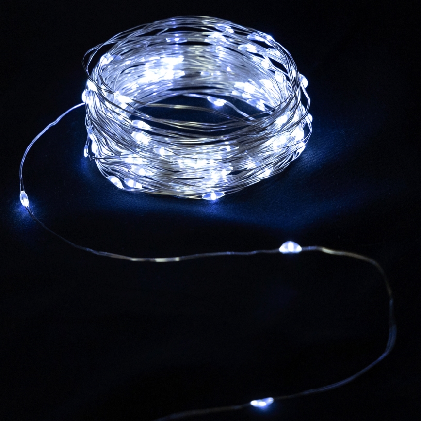 Aigostar - LED-lichtsnoer 30×LED, 3×AA, 3,3 m, koel wit