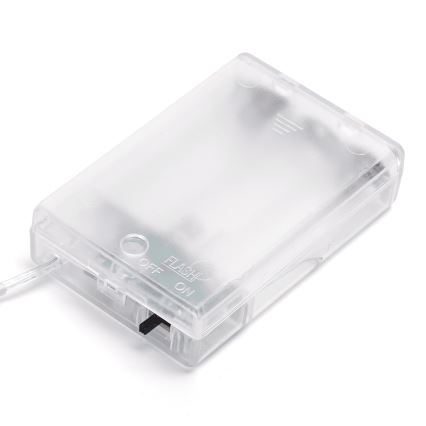 Aigostar - LED-lichtsnoer 50 LEDs / 3x AA, 5,3 m, warm wit