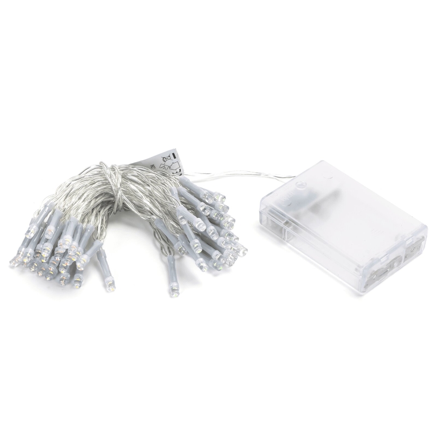 Aigostar - LED-lichtsnoer 50xLED/3xAA 5,3m meerkleurig