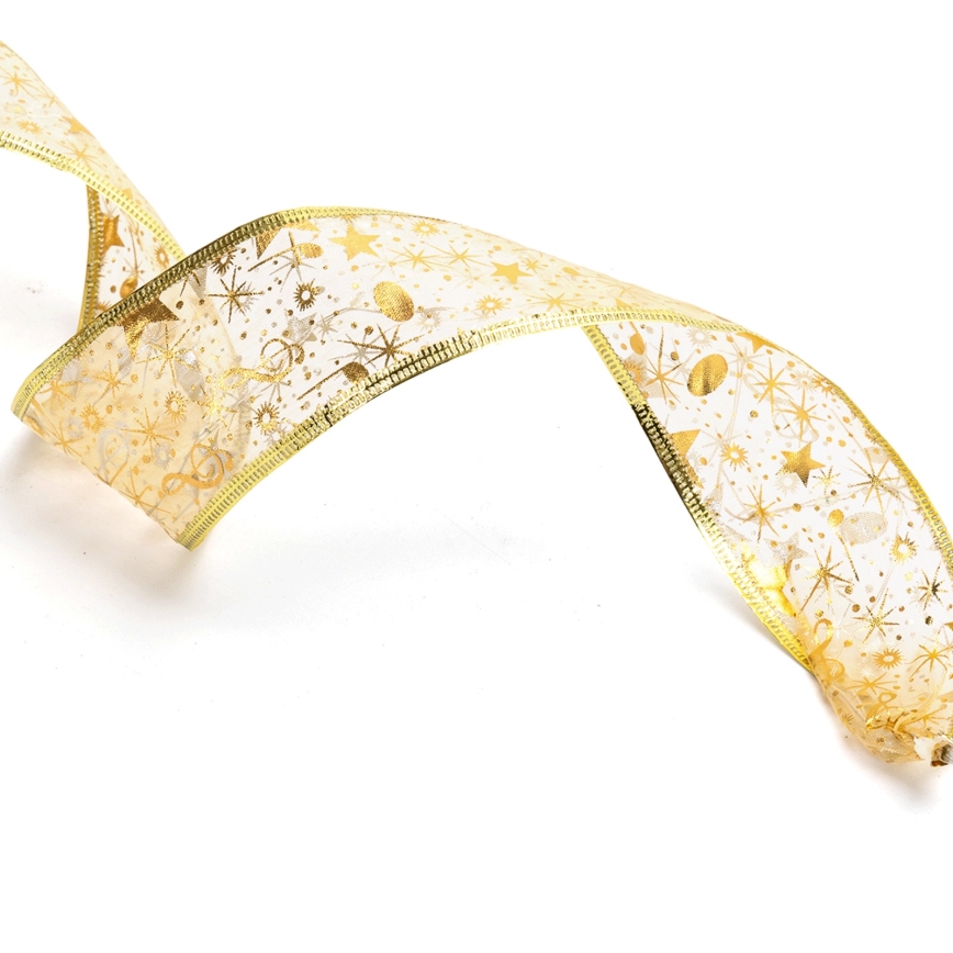 Aigostar - LED-lichtsnoer 50xLED/3xAA 5 m warm wit goud