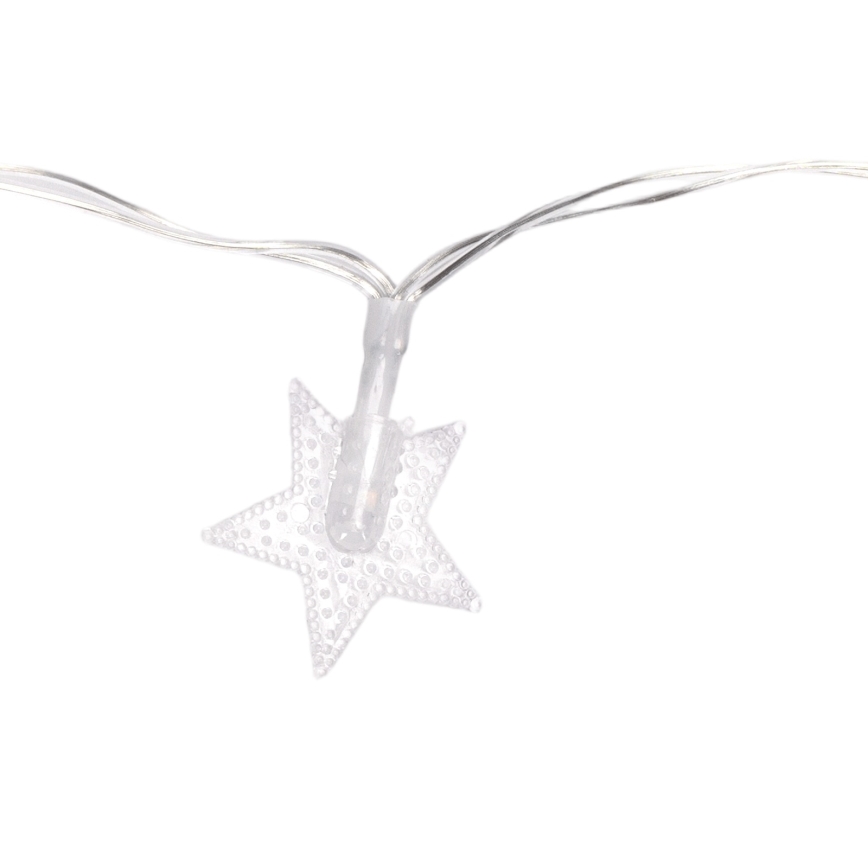 Aigostar - LED-buitenlichtsnoer 100xLED/8 functies 3xAA 10 m IP44 koelwit