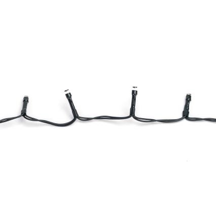 Aigostar - LED-lichtsnoer voor buiten, 100 LED / 8 functies, 3×AA, 5,3 m, IP44, koel wit