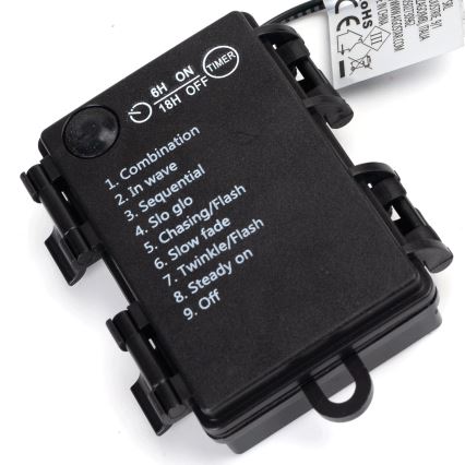 Aigostar - LED-lichtsnoer voor buiten 150xLED/8 functies 3xAA 15,3 m IP44 meerkleurig