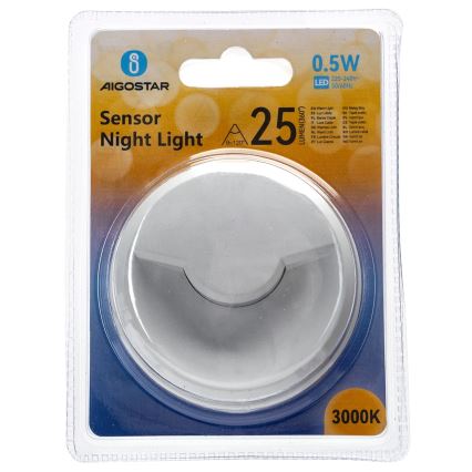 Aigostar - LED Nachtlampje met schemersensor LED/0,5W/230V 3000K