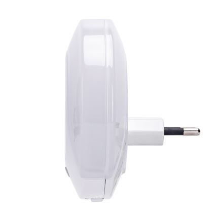 Aigostar - LED-nachtlampje met schemersensor voor in het stopcontact met USB LED/0,4W/230V