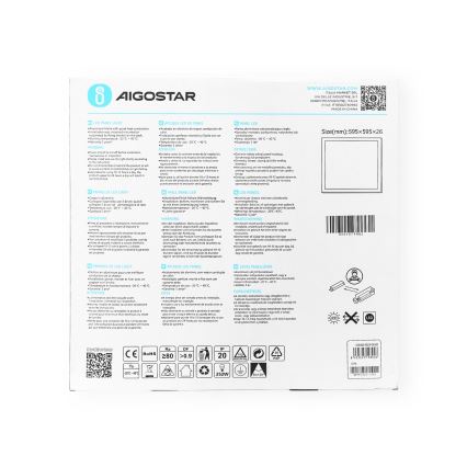 Aigostar - LED Inbouwpaneel LED/40W/230V 6500K 60x60cm wit