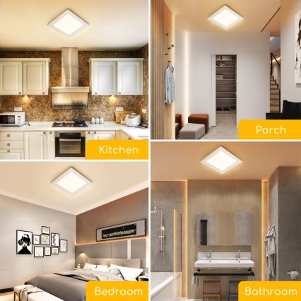Aigostar - LED plafond-opbouwarmatuur LED/9W/230V 3000K 12,2x12,2 cm wit
