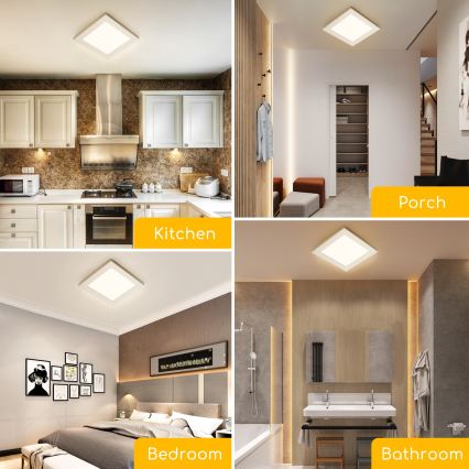 Aigostar - LED plafond-opbouwarmatuur LED/9W/230V 4000K 12,2x12,2 cm wit