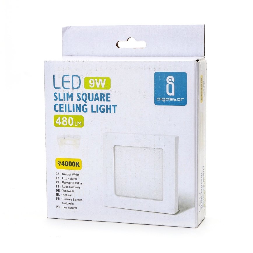 Aigostar - LED plafond-opbouwarmatuur LED/9W/230V 4000K 12,2x12,2 cm wit
