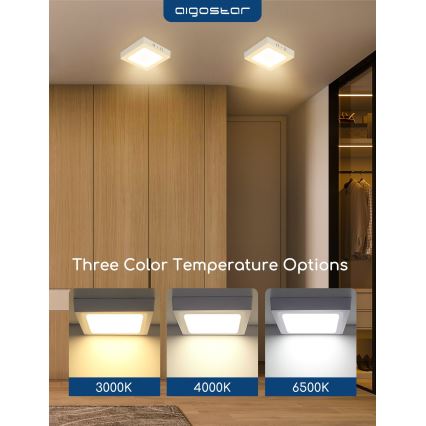 Aigostar - LED plafond-opbouwlamp LED/18W/230V 3000K 22,6x22,6 cm wit