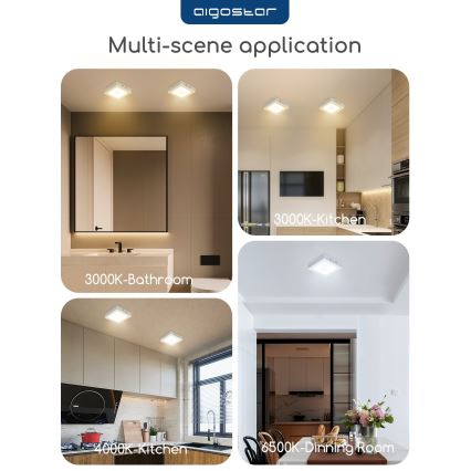 Aigostar - LED plafond-opbouwlamp LED/18W/230V 3000K 22,6x22,6 cm wit