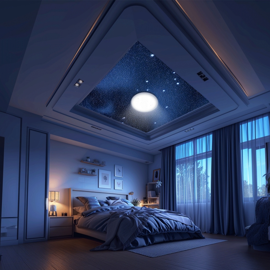 Aigostar - MESH dimbare LED-plafondlamp 36W/230V 3000-6500K Ø 49,5 cm + afstandsbediening