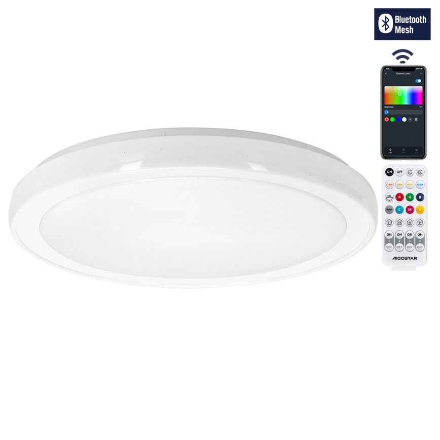 Aigostar - MESH dimbare LED-plafondlamp 36W/230V 3000-6500K Ø 49,5 cm + afstandsbediening