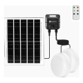 Aigostar - LED-plafondlamp op zonne-energie met sensor 2xLED/70W/3,7V 12000 mAh IP65 + afstandsbediening