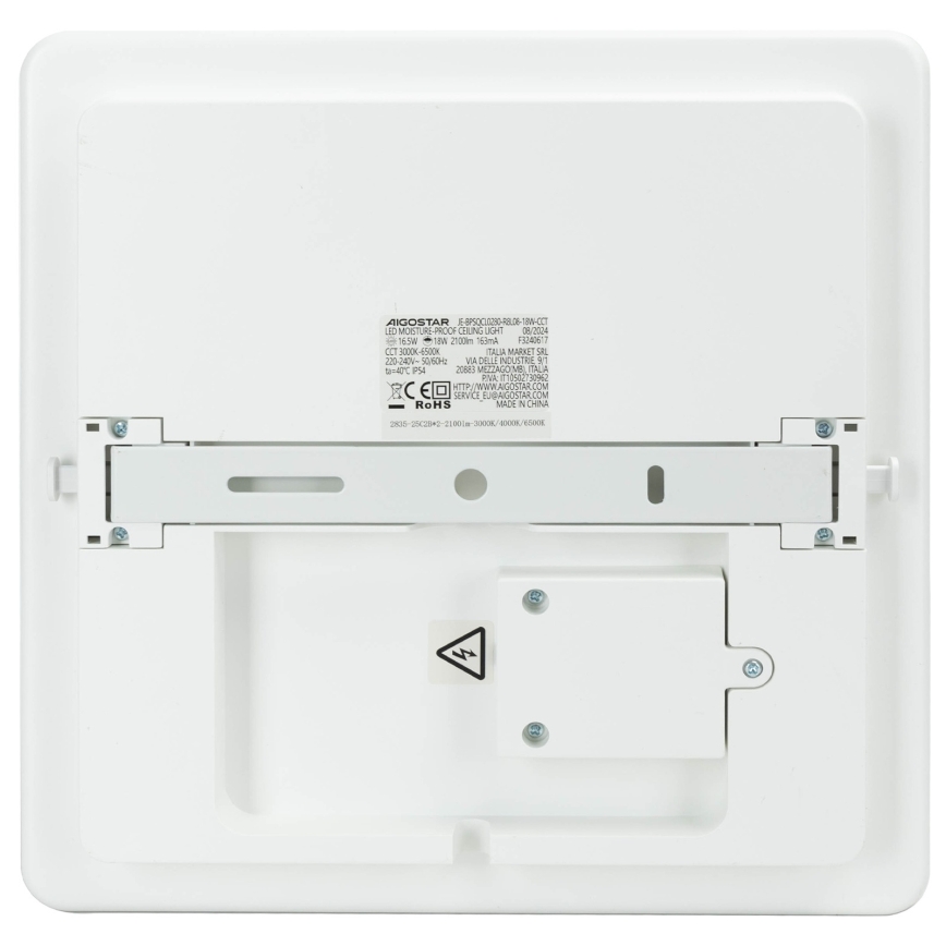 Aigostar - LED-dimbare plafondlamp voor badkamer LED/18W/230V 3000K-6500K IP54 + afstandsbediening