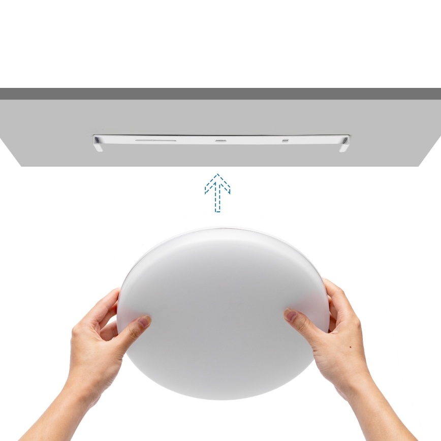 Aigostar - Dimbare LED-plafondlamp voor badkamer LED/24W/230V 3000K-6500K IP54 Ø 33 cm + afstandsbediening