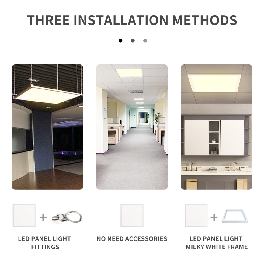 Aigostar - LED-Plafondpaneel LED/40W/230V 3000K/4000K/6500K 60x60cm wit