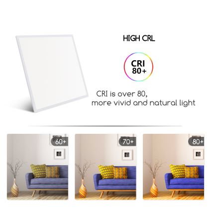Aigostar - LED-Plafondpaneel LED/40W/230V 3000K/4000K/6500K 60x60cm wit