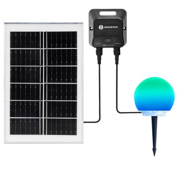 Aigostar - LED RGB Dimbare buitenlamp MESH LED/20W/3,7V 4000mAh 2700-6500K IP65 Ø 20 cm