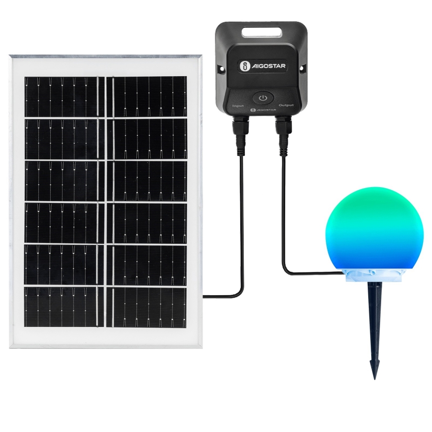 Aigostar - LED RGB Dimbare buitenlamp MESH LED/20W/3,7V 4000mAh 2700-6500K IP65 Ø 20 cm