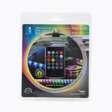 Aigostar - LED RGB dimbare buitenstrip 3m LED/24W/12/230V IP65 + afstandsbediening
