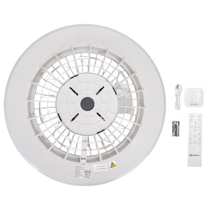 Aigostar - LED RGB Dimbare plafondlamp met ventilator MESH LED/40W/230V 2700-6500K wit + afstandsbediening