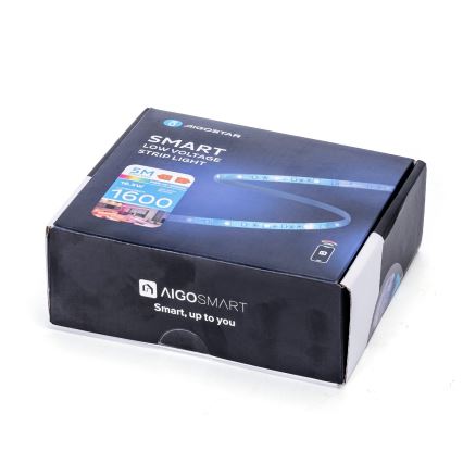 Aigostar - LED RGB Dimbare strip 6,5m LED/16,5W/12/230V 3000K Wi-Fi