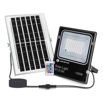 Aigostar - LED RGB Dimbare zonne-schijnwerper LED/100W/3,2V IP66 + afstandsbediening