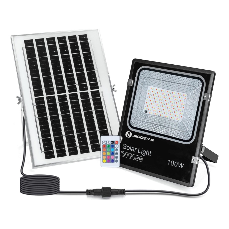 Aigostar - LED RGB Dimbare zonne-schijnwerper LED/100W/3,2V IP66 + afstandsbediening