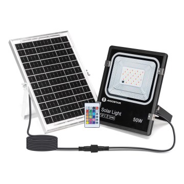 Aigostar - LED RGB Dimbare zonne-schijnwerper LED/50W/3,2V IP66 + afstandsbediening