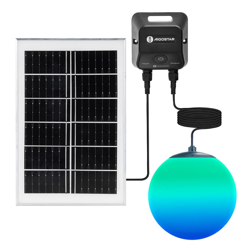 Aigostar - LED RGB Dimbare zonnekroonluchter MESH LED/20W/3,7V 4000 mAh 2700K-6500K IP65 diameter 20 cm