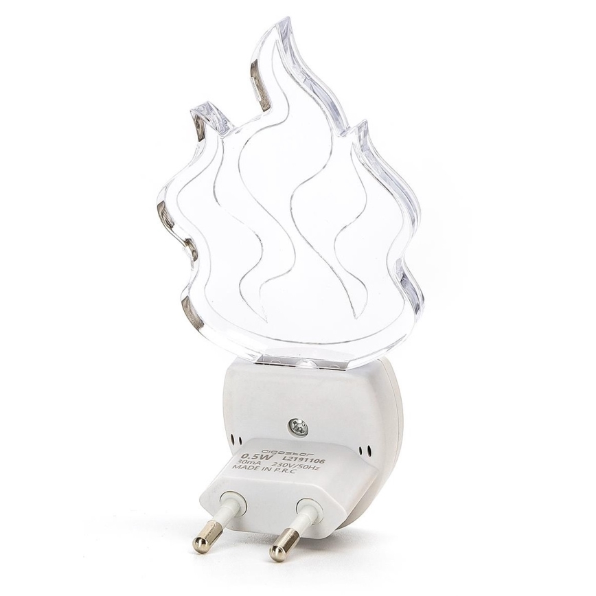 Aigostar - LED RGB Nacht Lamp met Sensor LED/0,5W/230V vlam