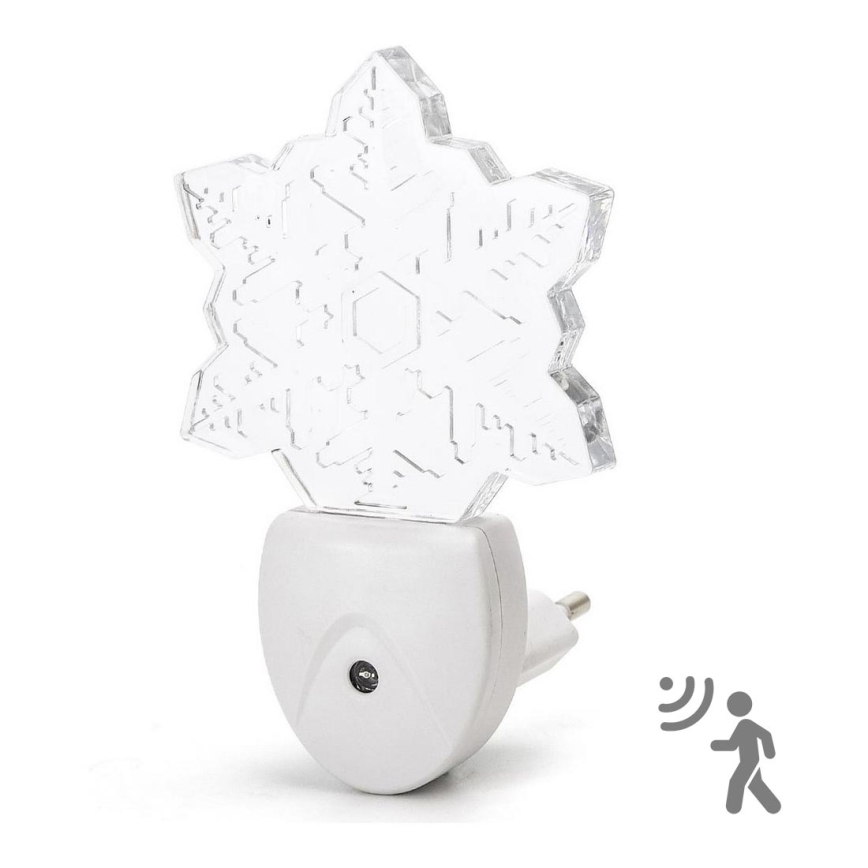 Aigostar - LED RGB Nachtlampje met schemersensor LED/0,5W/230V sneeuwvlok