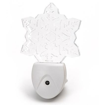 Aigostar - LED RGB Nachtlampje met schemersensor LED/0,5W/230V sneeuwvlok