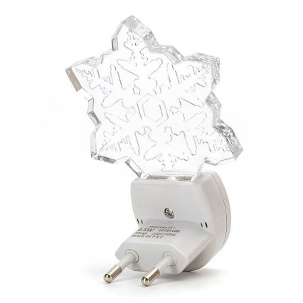 Aigostar - LED RGB Nachtlampje met schemersensor LED/0,5W/230V sneeuwvlok